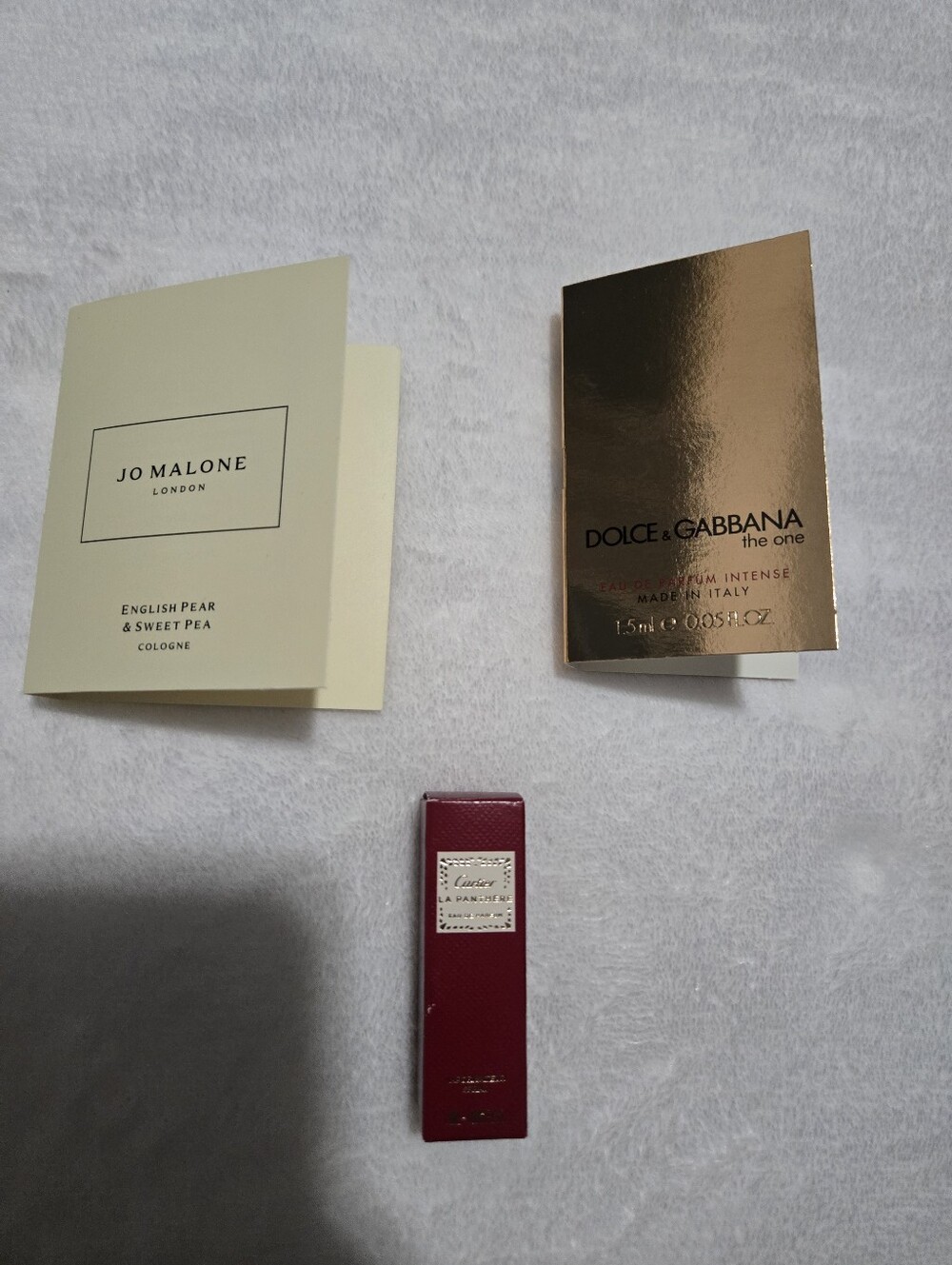 Jo Malone, Dolce & Gabbana, Cartier Fragrance Sample Lot